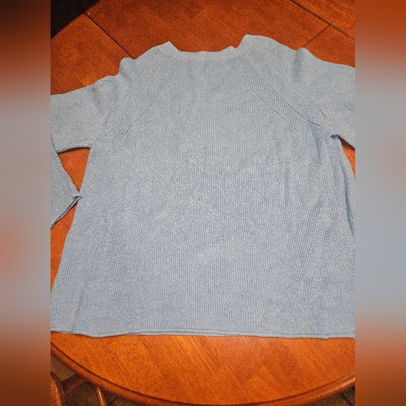 Blue V-Neck Sweater - Picture 7 of 15